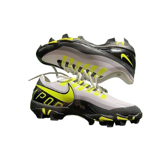Nike Vapor Edge Shark White Black Volt Football Cleats DQ5114-170 Men's Size 9.5 - Picture 1 of 10